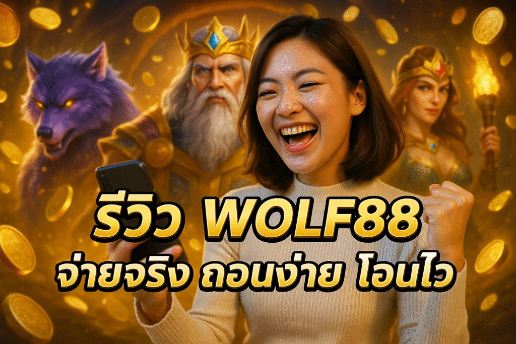 รีวิว WOLF88 จ่ายจริง ถอนง่าย โอนไว